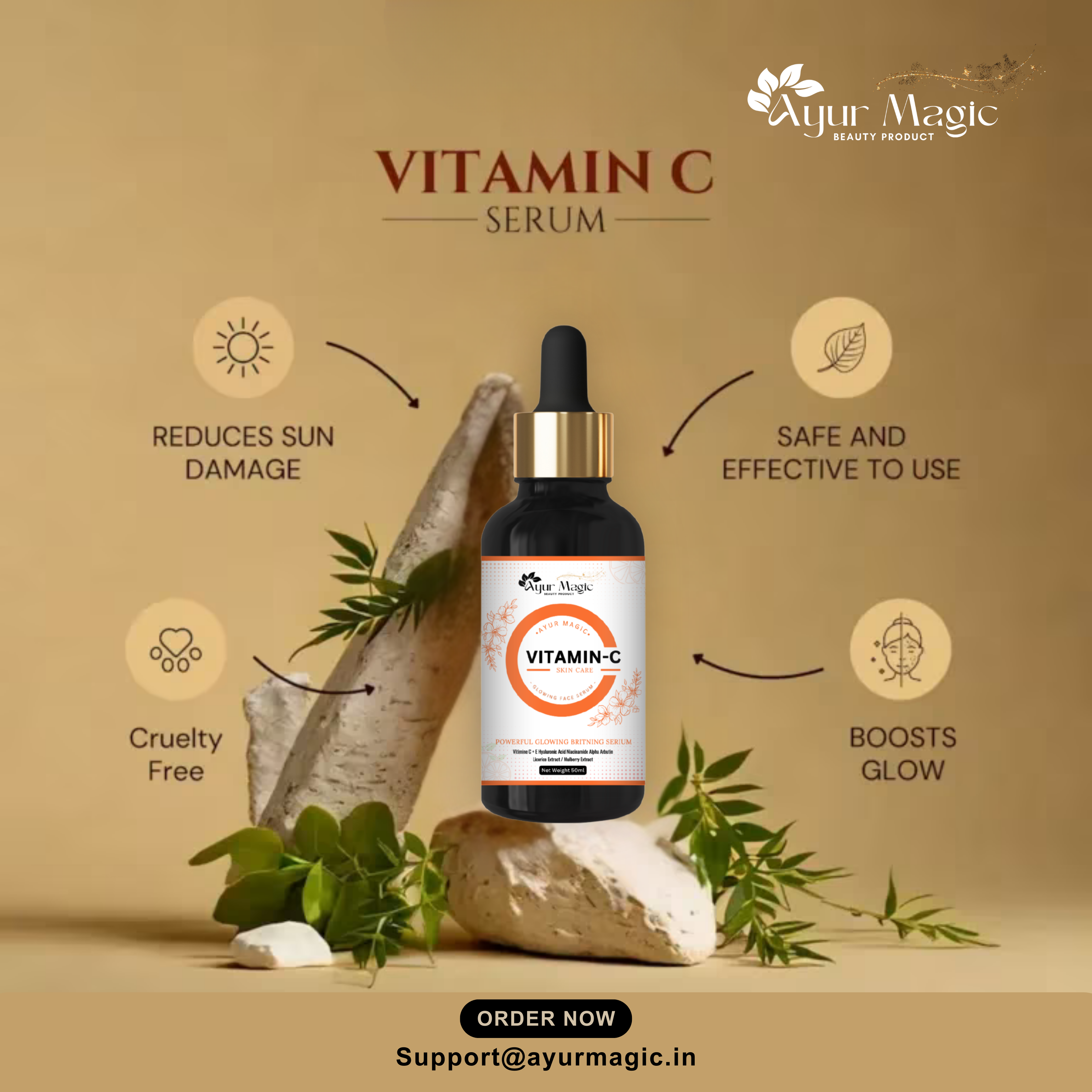 Ayur Magic – Vitamin C Serum – 25 ml – Brighter and Healthier Skin