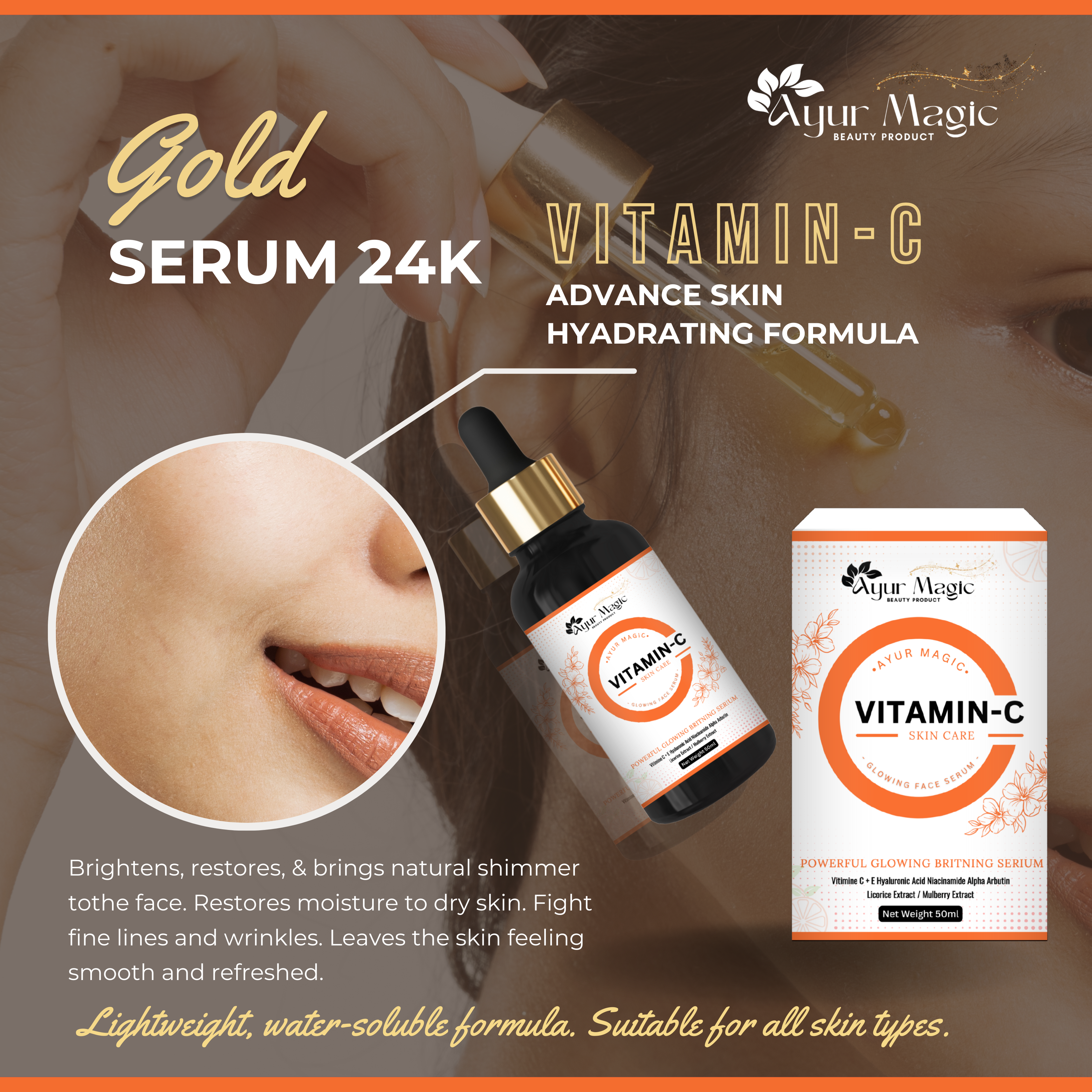 Ayur Magic – Vitamin C Serum – 25 ml – Brighter and Healthier Skin