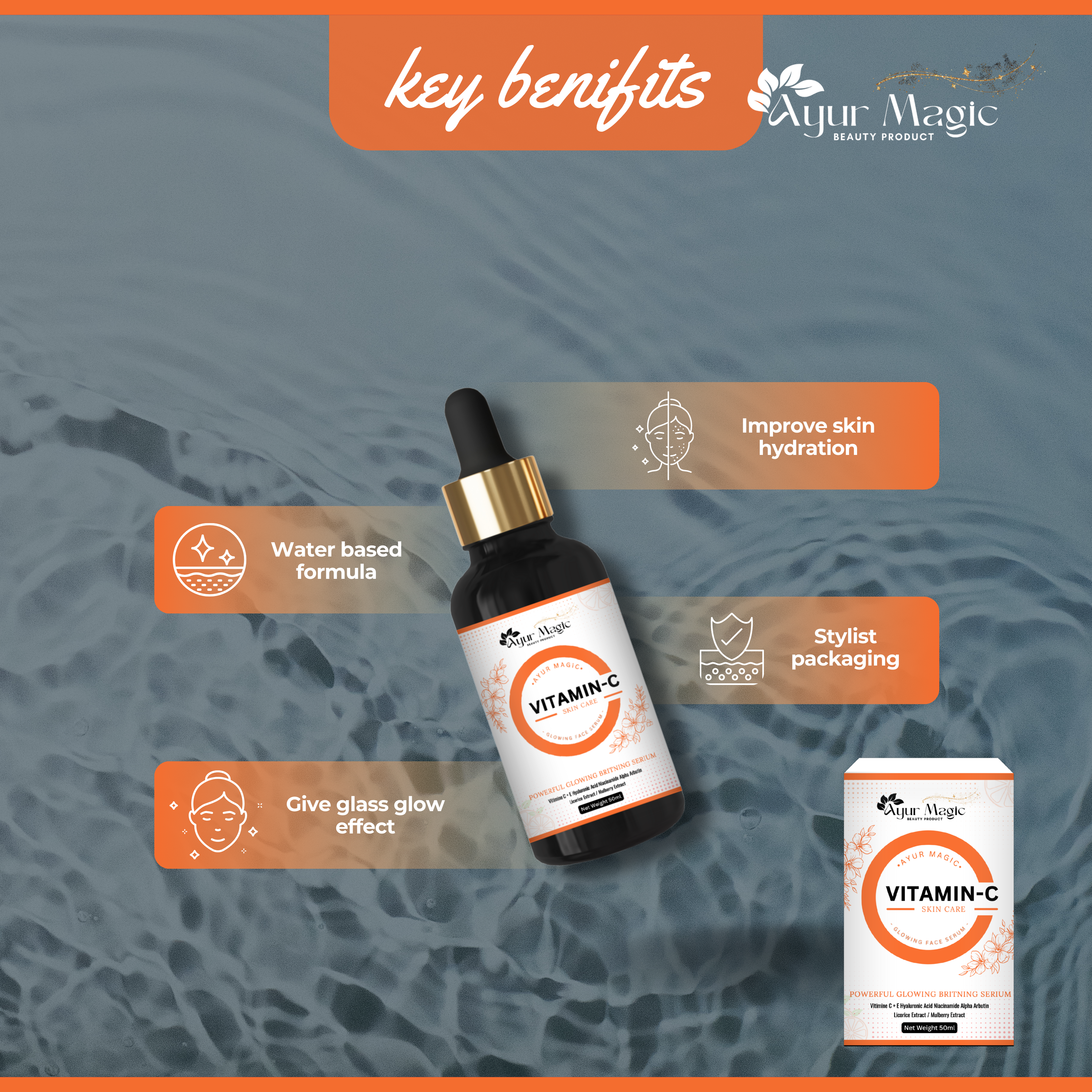 Ayur Magic – Vitamin C Serum – 25 ml – Brighter and Healthier Skin