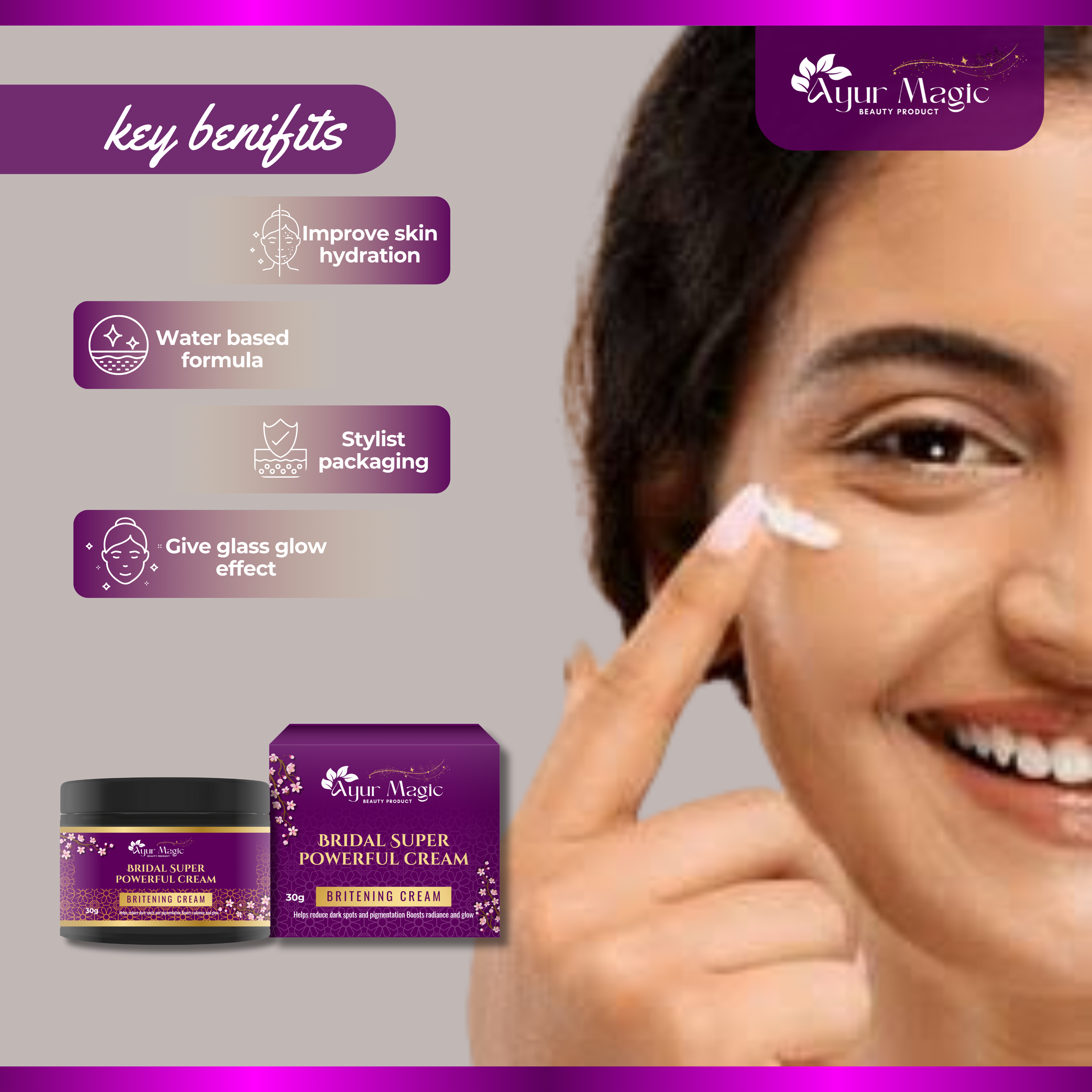 Ayur Magic Bridal Super Powerful Cream for Face (40gm)